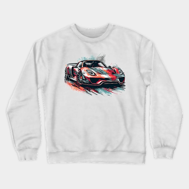 Porsche 918 Spyder Crewneck Sweatshirt by Vehicles-Art